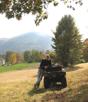 Dick Webster says he has very good neighbors and loves working on the trails.